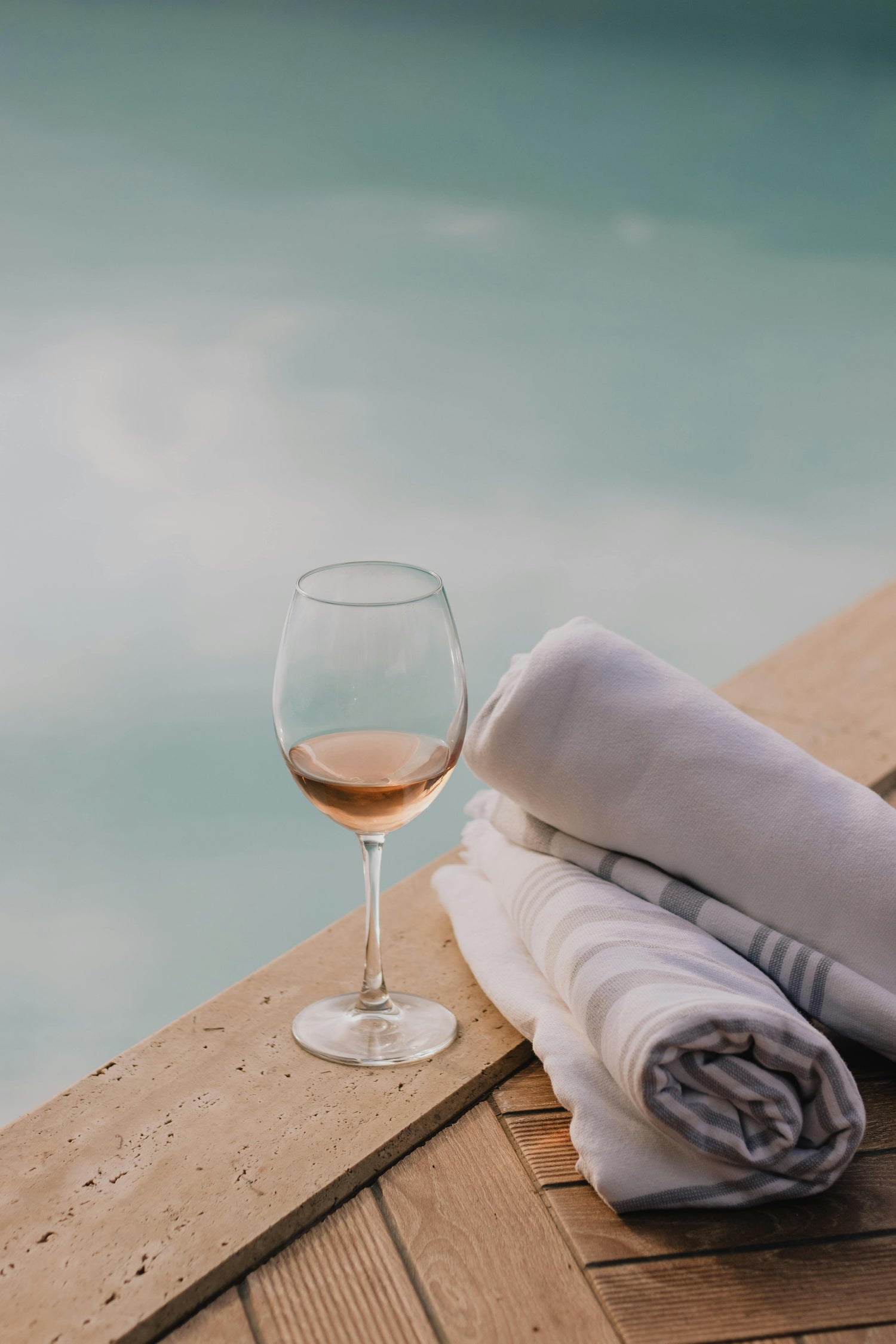 sipping by the pool
